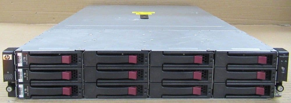 HP Storageworks D2600 2U 12 Bay 6TB HDD 2x SAS I/O Controller AJ940-63002