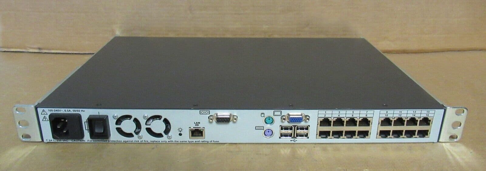 HP - USB / IP Server Console KVM 4X1X16 Ethernet Rack Mount Switch ...