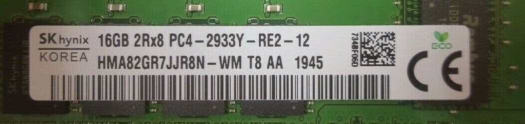 サーバー用　2RX8 PC4-2933Y-RE2-12 16G 16GB SK hynix 2Rx8 PC4-2933Y-RE2-12 HMA82GR7JJR8N-WM T8 AC 01DE973