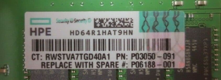 HPEサーバーメモリ16GB x 4枚 DDR4 2933MHz ECC Reg HPE 16GB DDR4 PC4-2933Y-R 2Rx8 Registered ECC Server RAM