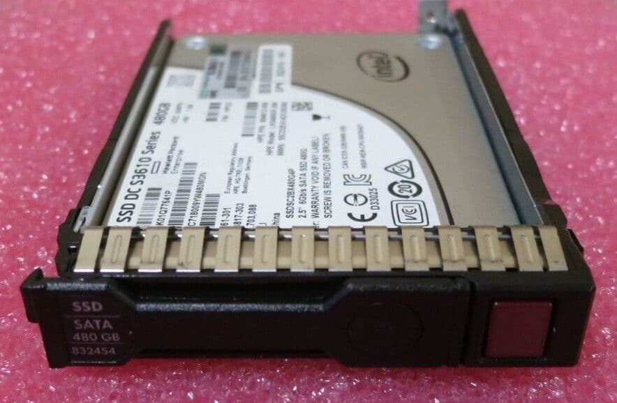 HPE Intel S3610 480GB SATA 6Gb/s 2 5" SSD SFF Gen8 / Gen9 HPG2 832414-B21