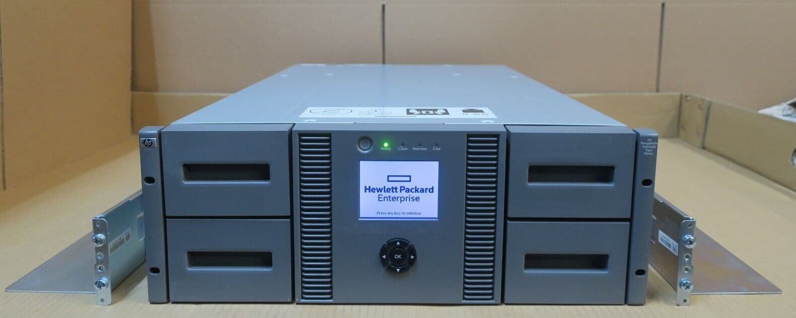 HPE MSL4048 AK381A Backup Tape Library 4U 413509002 2 x N7P37A LTO7 SAS Drive