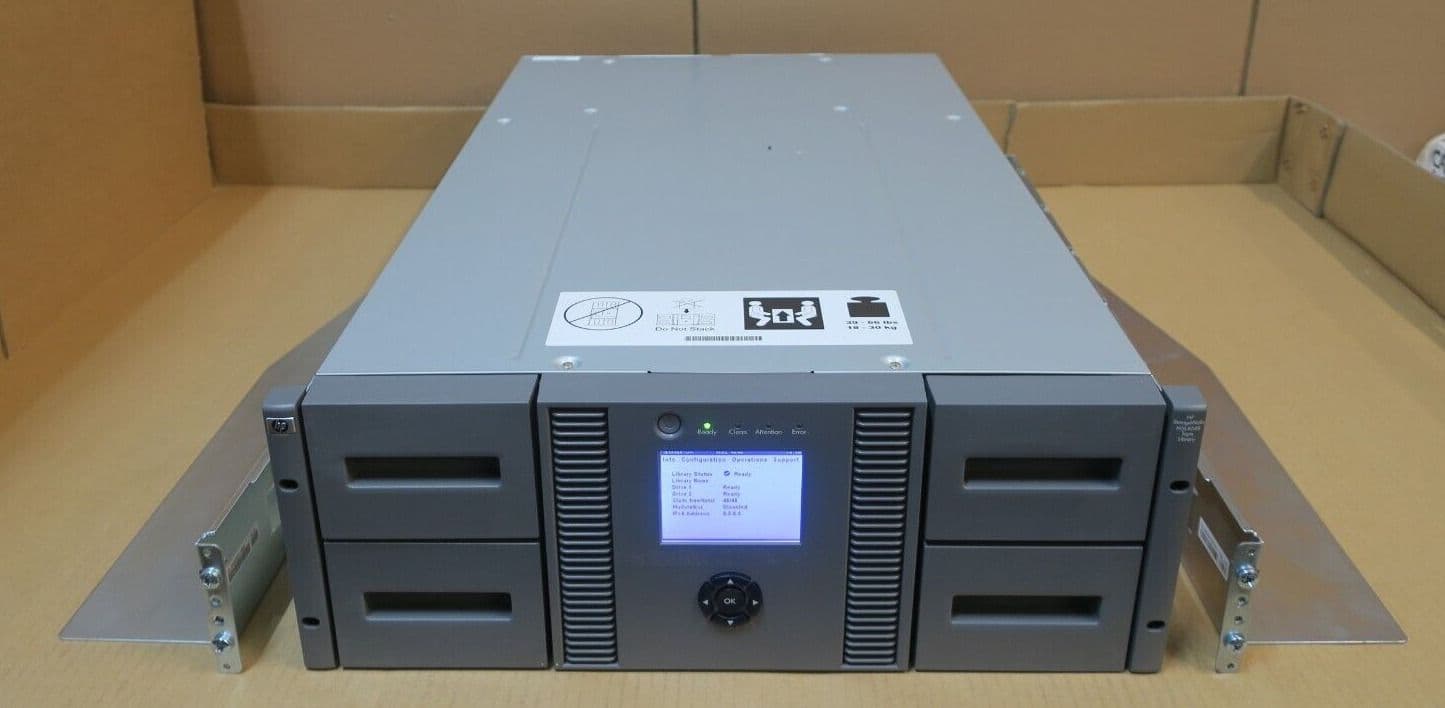 HPE MSL4048 AK381A Backup Tape Library 4U 413509002 2 x N7P37A LTO7