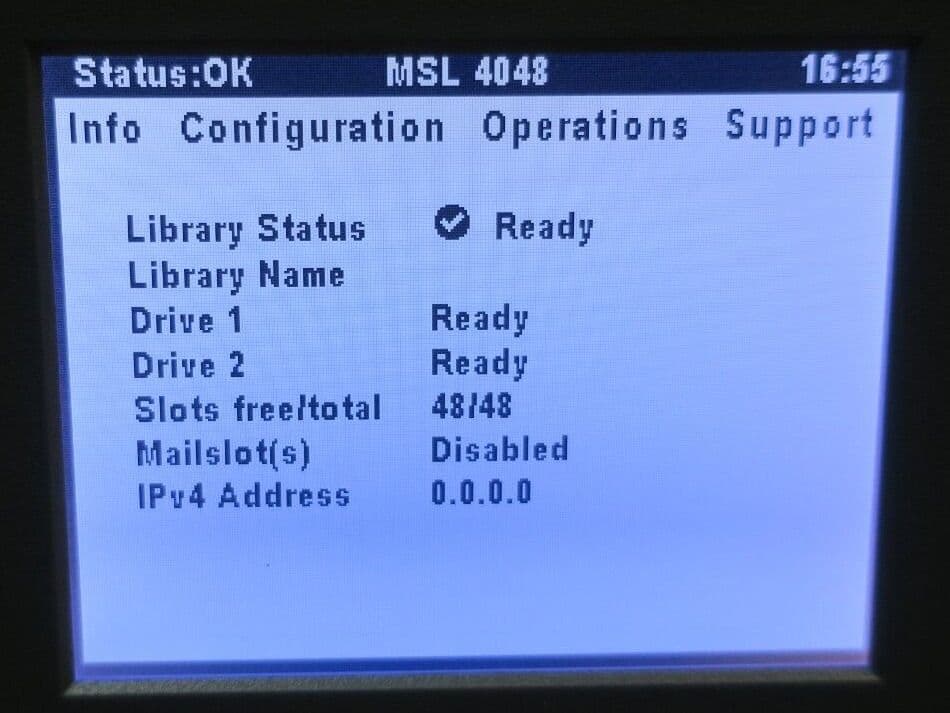 HPE MSL4048 AK381A Backup Tape Library 4U 413509002 2 x N7P37A LTO7 SAS Drive