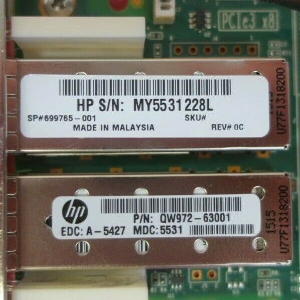 HP Adaptateur Réseau 2-Port 16Gb FC HBA P/N: QW972-63001 HP Adaptateur Réseau 2-Port 16Gb FC HBA P/N: QW972-63001