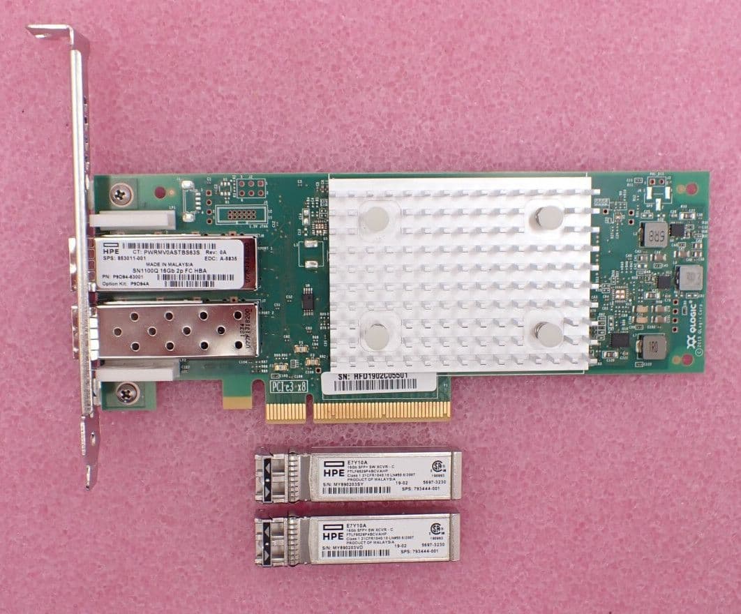 HPE StoreFabric SN1100Q Dual Port 16Gb FC Host Bus Adapter HBA P9D94A ...