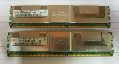 Hynix HYMP112F72CP8D3-Y5 2GB (2x1GB) 1Rx8 PC2-5300 DDR2 ECC 240P CL5 Memory RAM