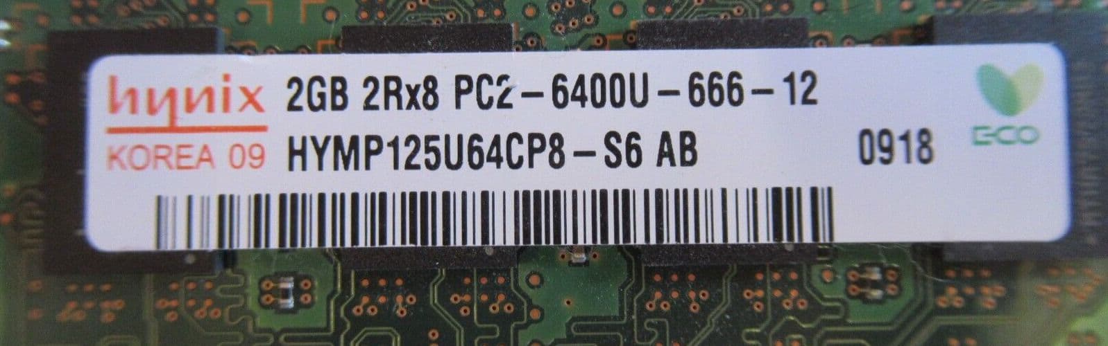 Hynix HYMP125U64CP8-S6 4GB 2x2GB PC2-6400 DDR2-800MHz non-ECC CL5 240P ...