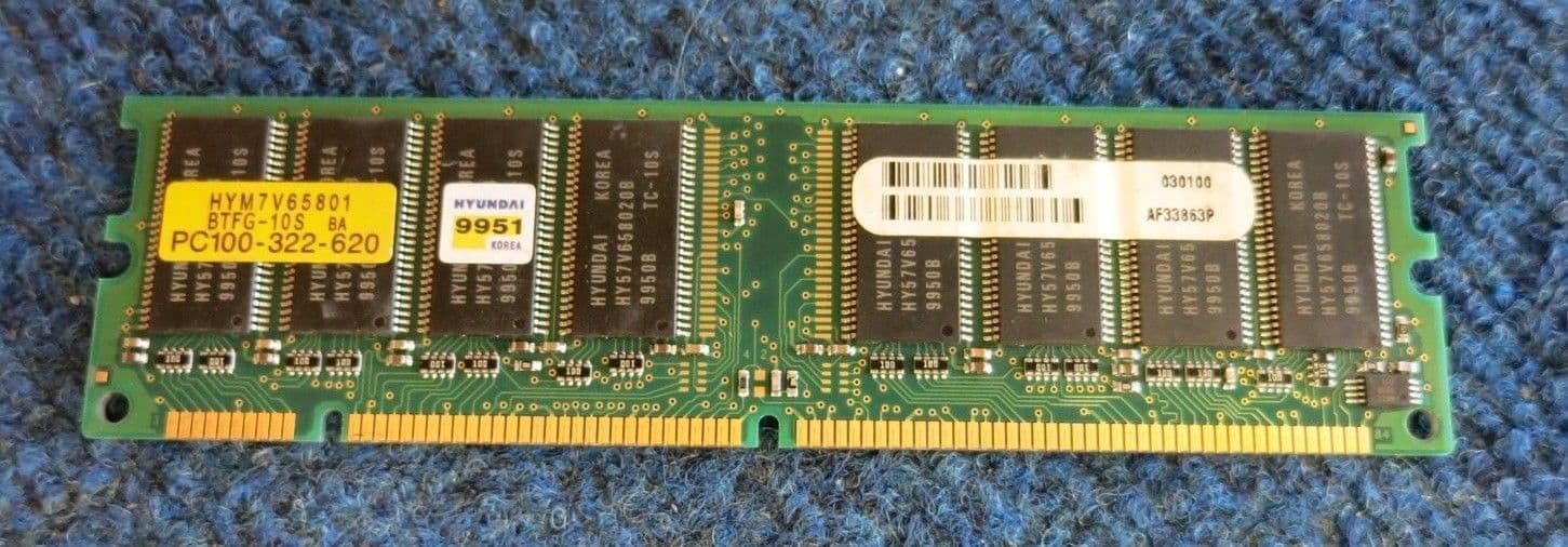 Hyundai HYM7V65801 64MB SDRAM PC100 168 Pin SODIMM Desktop RAM Memory