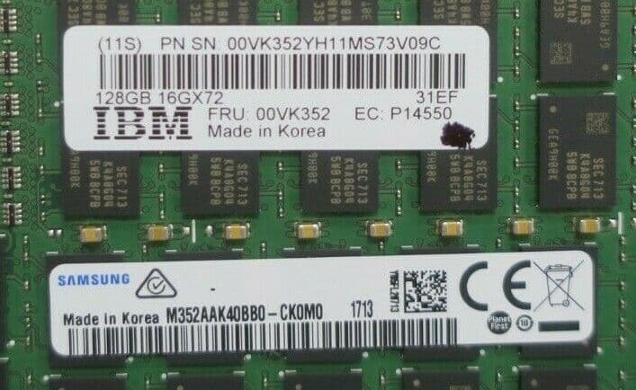 IBM 00VK352 Power8 Samsung 31EF 128GB DDR4 16Gx72 CDIMM RAM Memory Module