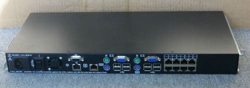 IBM 1735-1GX 2X8 Local Console Manager KVM Switch 8-Port 1U Rack Mount 39M2877