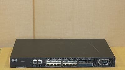 ❴bnhuyf❵ IBM 2498-B24 24E 24-Port Fibre Optic Switch w/ 16x Brocade