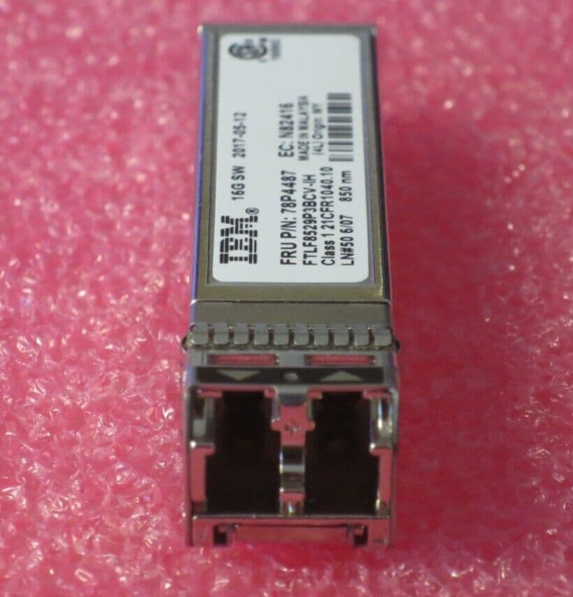 IBM FTLF8529P3BCV-IH 850nm 150m 16Gbps MMF SFP Transceiver Module 78P4487