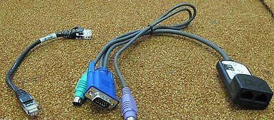 IBM KVM VGA/PS2 250mm Conversion Cable with 6' Cat5 Ethernet Patch Cable,26K4178