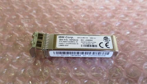 IBM Original 78P0624 - 10GB 850nm SFP+ SR Transceiver Module - FTLX8571D3BCL-IC