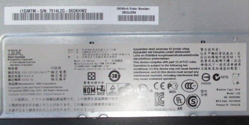 IBM System x3550 M4 7914-L2G 2x 4C E5-2680 12x8GB 96GB Ram 2
