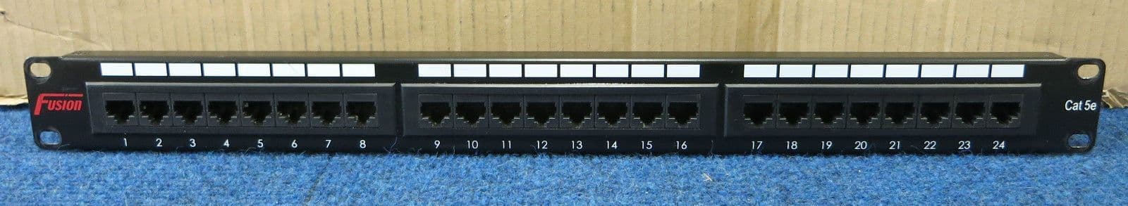 IC Networks 24 Port CAT5e RJ45 Ethernet Network Patch Panel T568A T568B ...