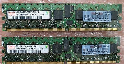 Infineon 2GB (1GB x 2) RAM Memory Module - PC2700R-25330 HYS72D128320GBR-6-C