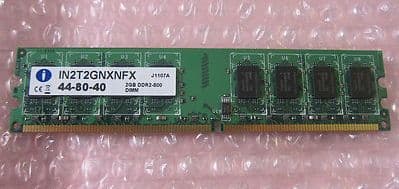 Integral 2GB Memory IN2T2GNXNFX 44-80-40 DDR2-800 DIMM J1107A RAM