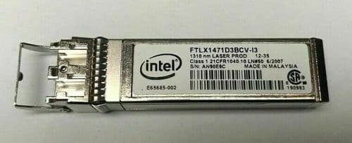 Intel 10GBase-LR SFP+ 1310nm SMF Fibre Optic Transceiver Module FTLX1471D3BCV-I3