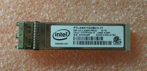 Intel E65689-001 10GBASE-SR SFP+ OpticTransceiver Module 850nm FTLX8571D3BCV-IT
