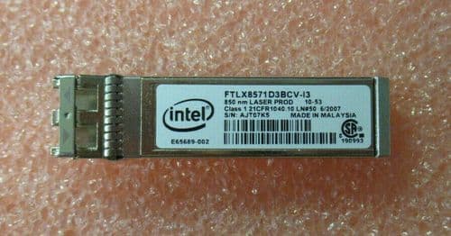 Intel E65689-002 10G Fibre SFP+ 850nm Transceiver Module FTLX8571D3BCV-I3