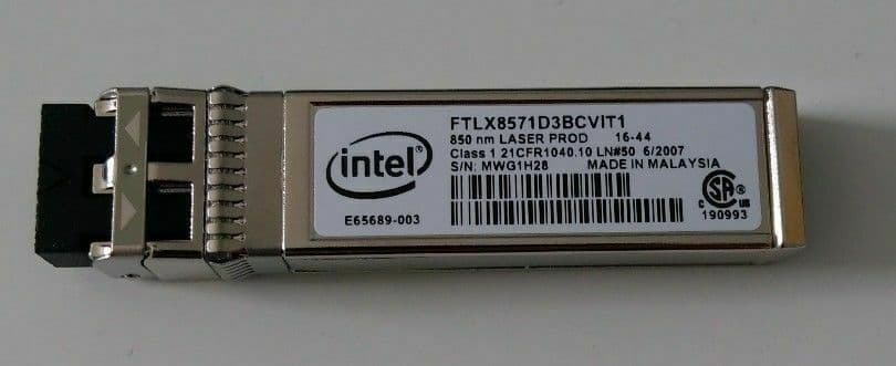 Intel E65689-003 10G Fibre SFP 850nm Transceiver Module FTLX8571D3BCL