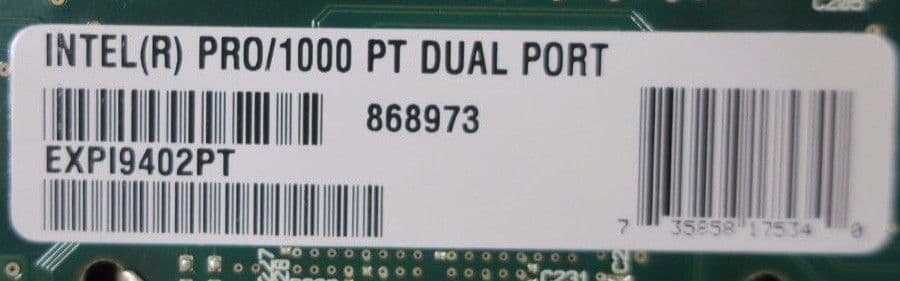 Intel EXPI9402PT Dual Port PRO/1000 PT Gigabit PCI-E Server Adapter ...