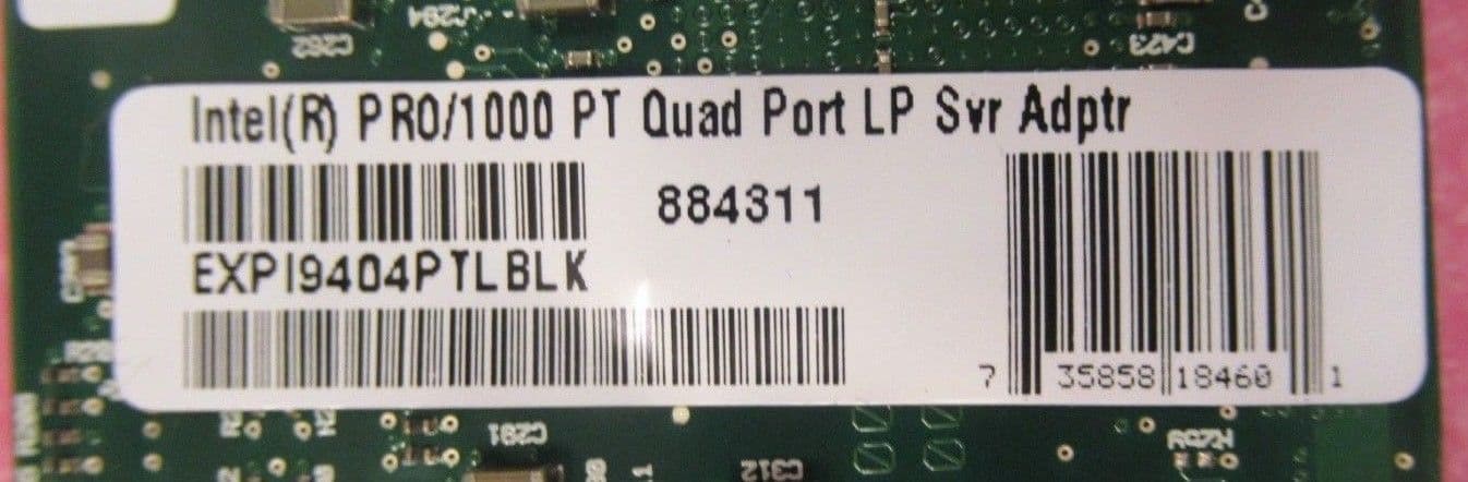 Intel EXPI9404PTLBLK Pro/1000 PT Quad Port LP Gigabit PCI-E Network ...