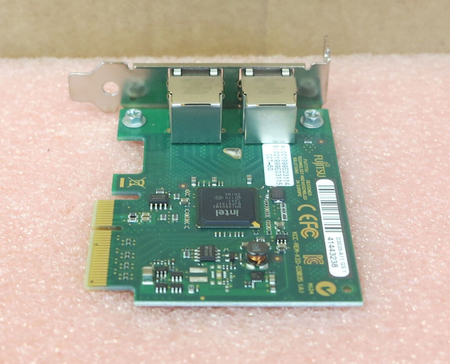 Intel Fujitsu i350-T2 D3035-A11 Ethernet Network Interface Card PCI-E ...