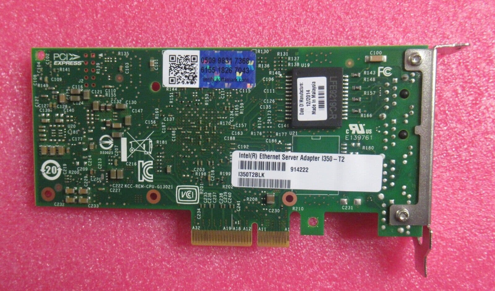 Intel I350-T2 Dual Port Gigabit Ethernet RJ-45 Server Network Adapter ...