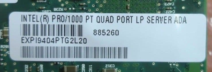 Intel PRO/1000 PT Quad Port Low Profile Server Network Adapter ...