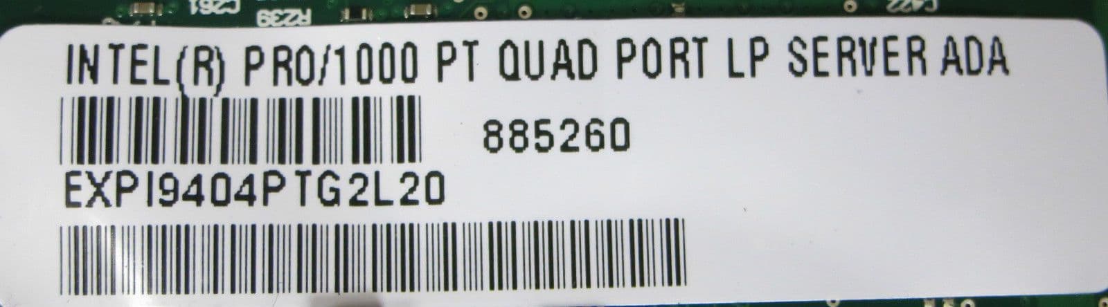 Intel PRO/1000 PT Quad Port LP Server Adapter D57995-007 EXPI9404PT G2L20