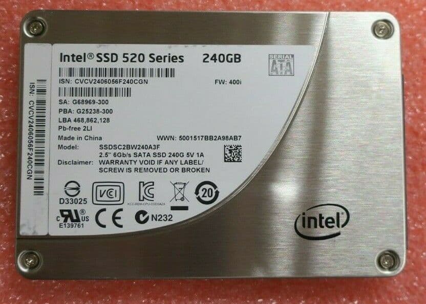 Intel SSD 520 Series 240GB SATA 6Gb/s 2 5