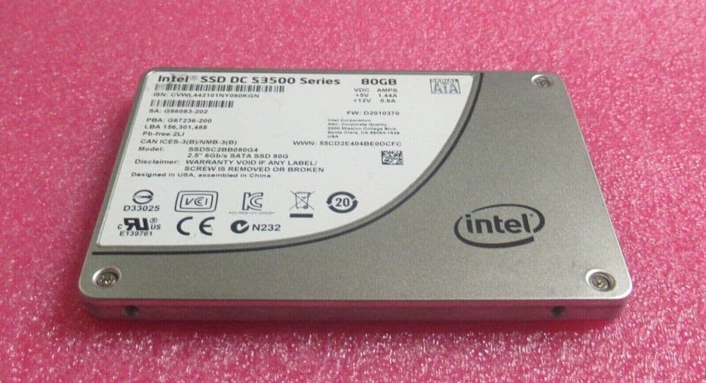 Intel SSD DC S3500 Series 80GB SATA 6Gb/s 2 5" SSD SSDSC2BB080G4
