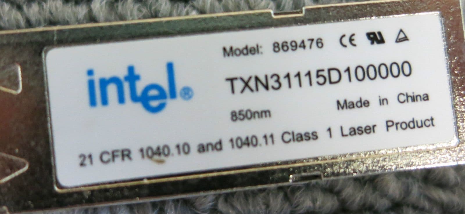 Intel TXN31115D100000 869476 4GB 850nm SX SFP GBIT Transceiver Module
