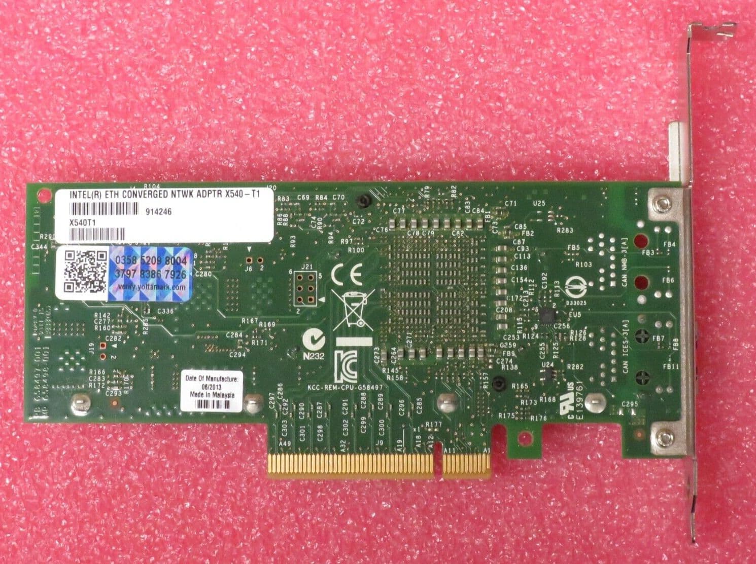 Lot Of 2 Full-Height PCIe Brackets For Intel X540-T1 Network Card – Open Box