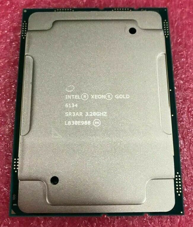 Intel Xeon Gold 6134 8-Core 3 20GHz Server CPU Processor 24 75MB SR3AR ...