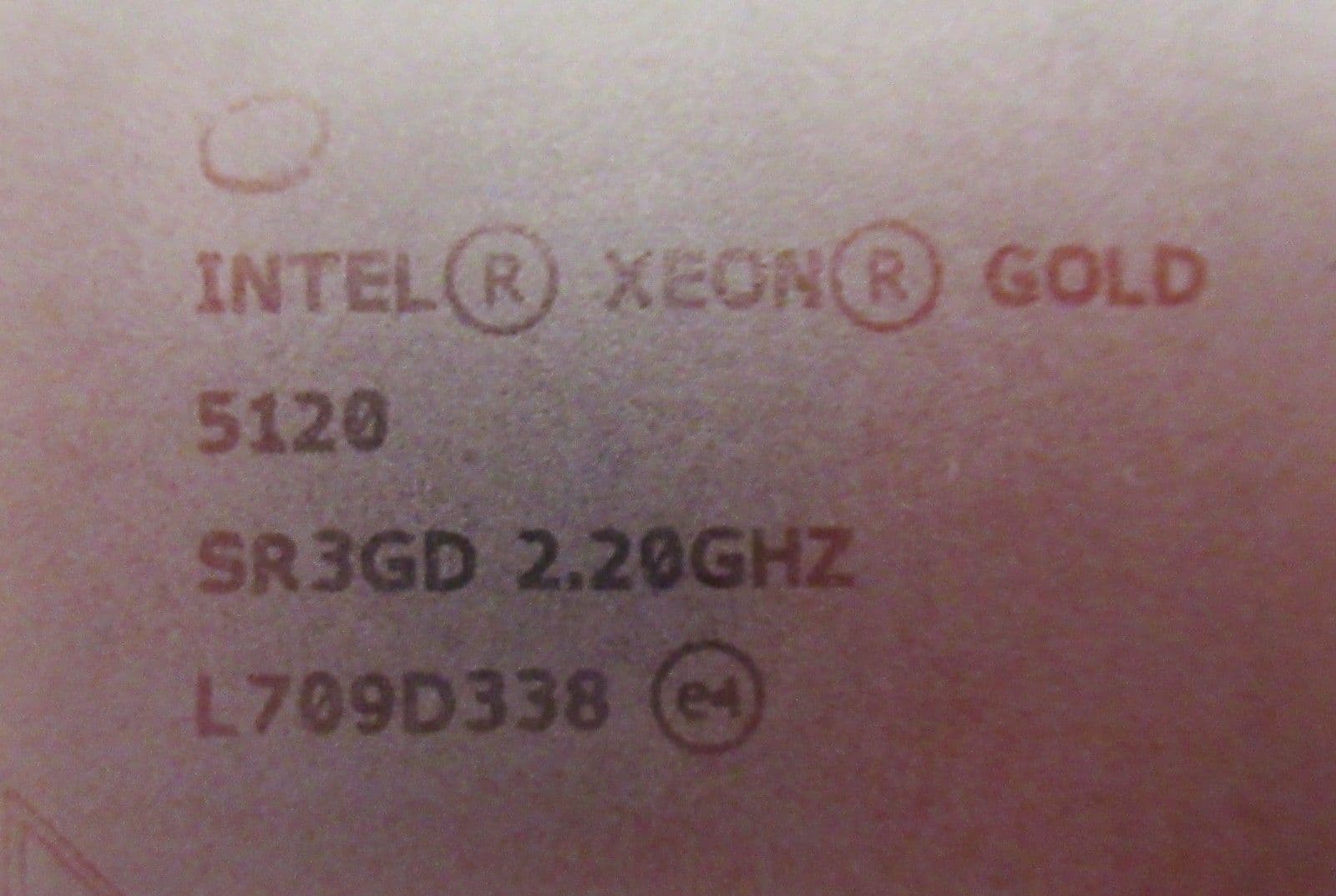 Intell 5120 SR3GD Xeon Gold 14-Core 2 20GHz 10 40GT/s UPI 19 25M Processor