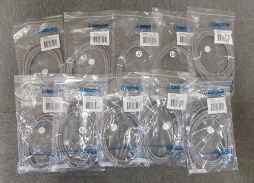 Job Lot 10 x CablesToGo 83003 Ethernet RJ45 Male 2m Cat5e Grey UTP Patch Cable