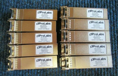 Job Lot 10 x Prolab SFP-10G-SR-C 10GBase-SR 850nm Duplex LC SFP+ Transceiver