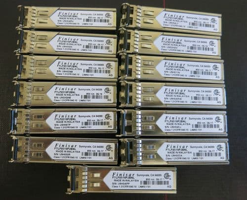 Job Lot 13 x Finisar FTLF8519P2BNL 1000BASE-SX SFP Mini-GBIC Transceiver Module