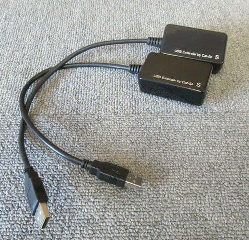 Job Lot 2 x 1 Port USB Extender Over RJ45 Ethernet CAT5e/Cat6 Cable 30cm