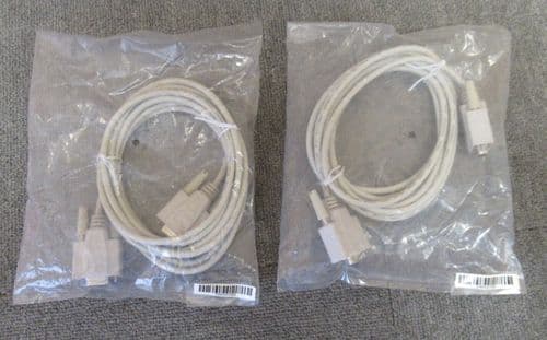 Job Lot 2 x New Dell 3080201500 Female 9-Pin To Female 9-Pin 10FT Serial Cable (1)