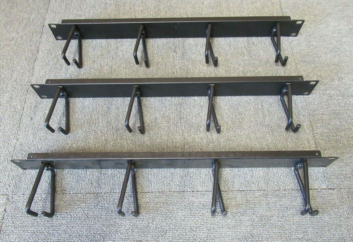 Job Lot 3 x Data Rack Cable Tidy Bar 19" 1U Vertical Black 4