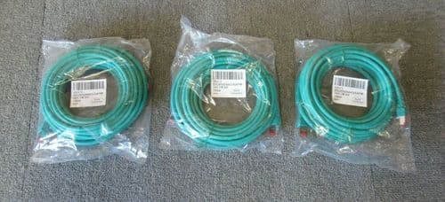 Job Lot 3 x EFB K5514-7.5 RJ45 Patch Cable S/FTP Cat6 LSZH 7.5M Green