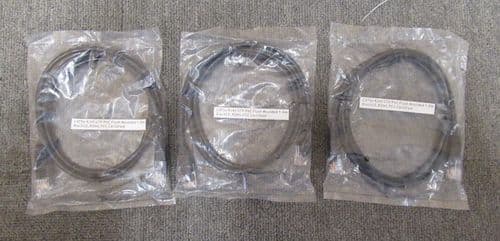 Job Lot 3 x Ethernet RJ45 Male 1m Cat5e Black UTP Flush Moulded Patch Cable