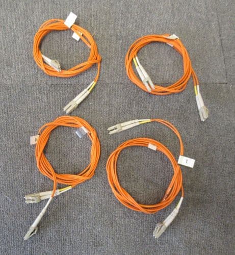 Job Lot 4 x 2M LC To LC Multimode Duplex 50/125 Fibre Optic Patch Lead Cable