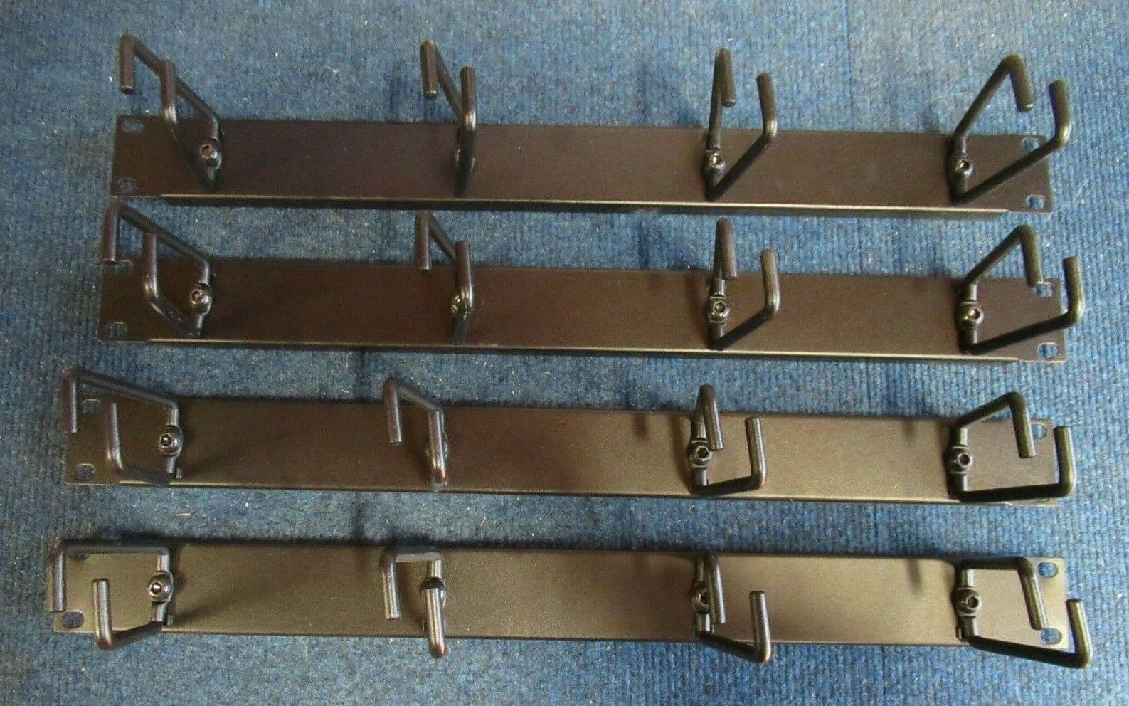 Job Lot 4 x Data Rack Cable Tidy Bar 19" 1U Vertical Black 4