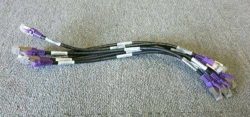 Job Lot 6 x IBM EMC 45W9330 UV2-M1F2 RJ45 To RJ45 Ethernet Patch Cable 13"